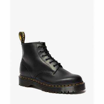 Dr Martens 101 Bex Smooth Kožené - Cierne Kotnikove Cizmy Panske, D001SK